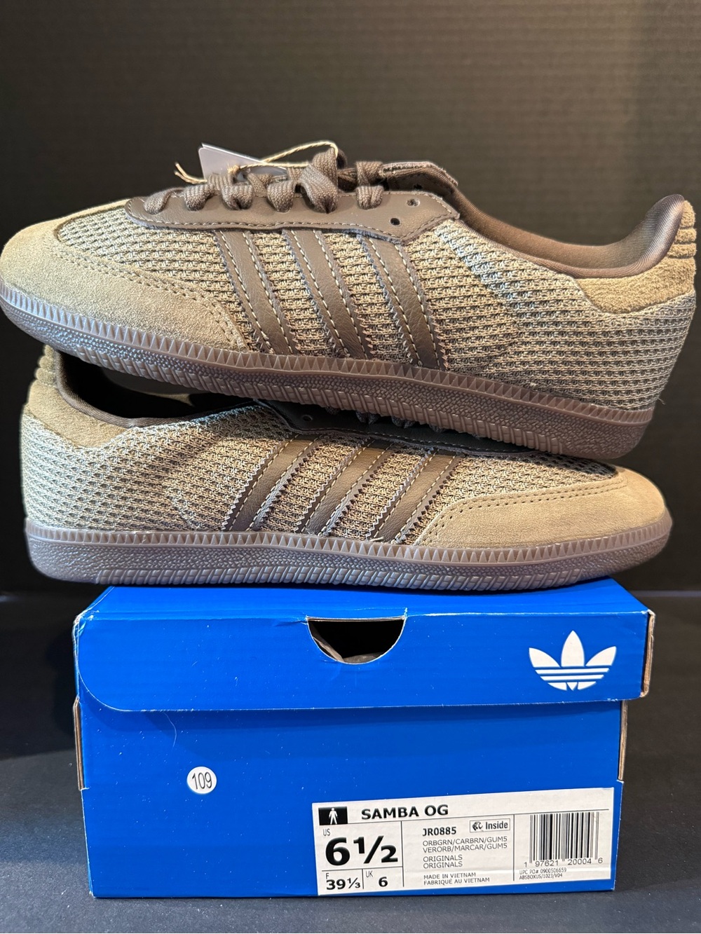 Adidas Samba OG Men’s Sneakers in Olive 6.5M/7.5W